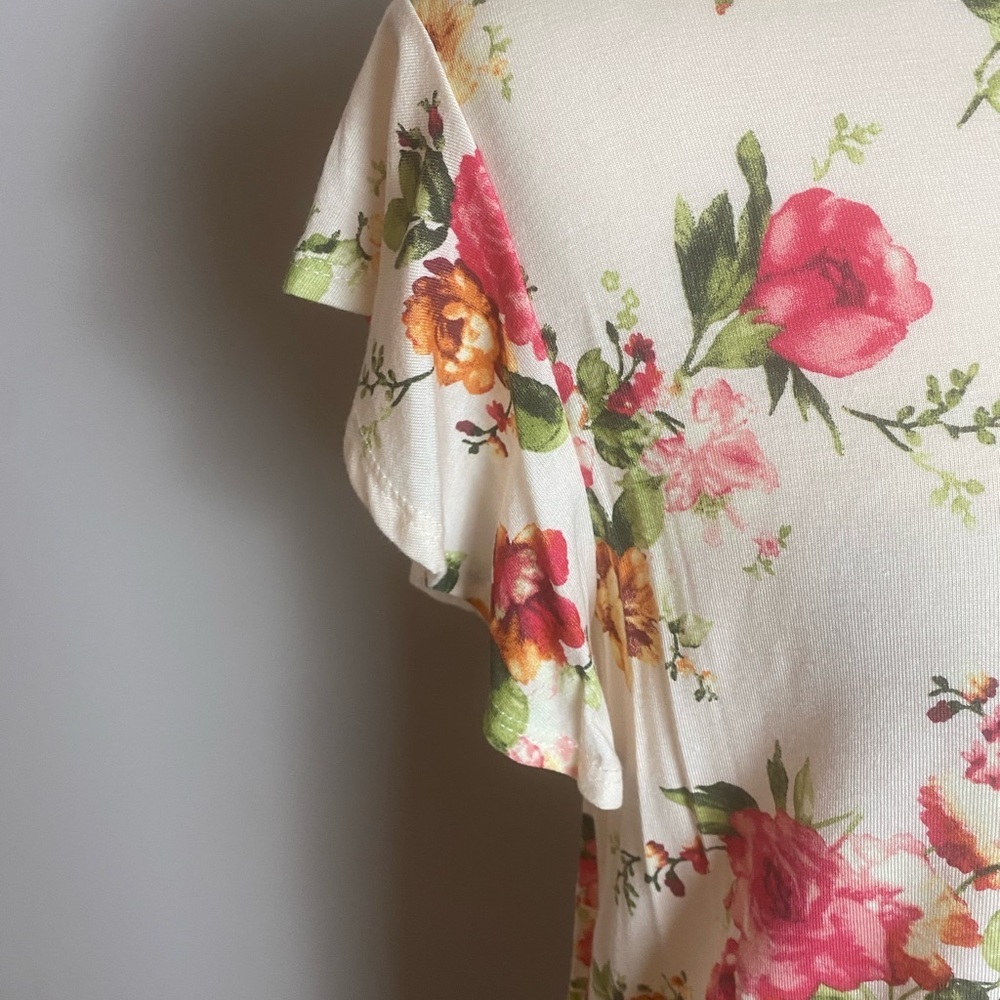 Boutique x Royal & Reese Country Western Floral T-Shirt Blouse Costal Grandma LG - Picture 5 of 8